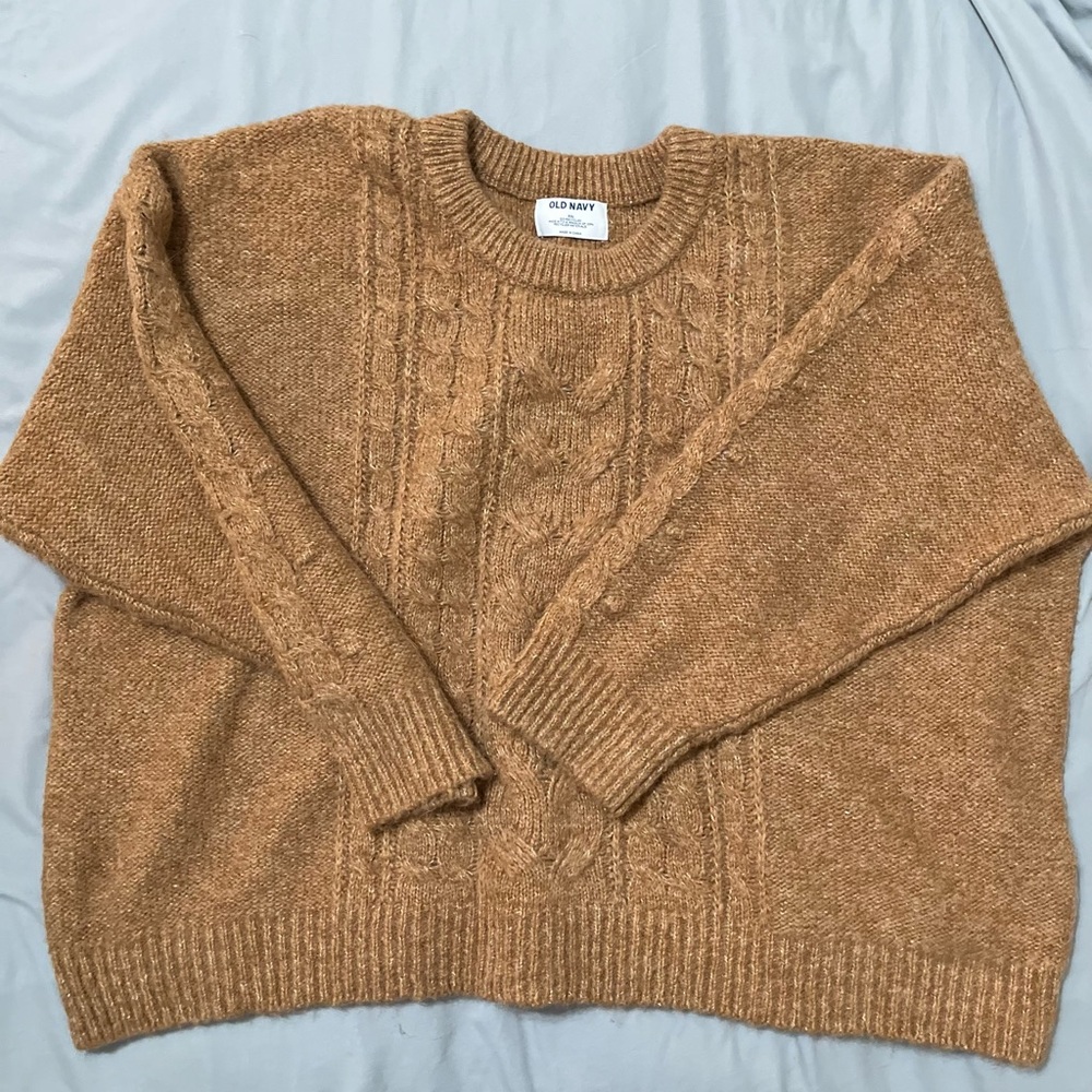 Old Navy Cable Knit Sweater – XXL – Camel Brown